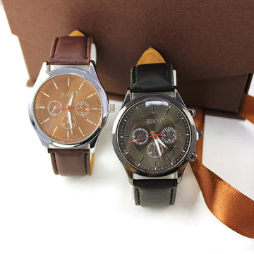 Men's Creative Packed Gift Box Watches Set Quartz Wrist Watch Belt Wallet
