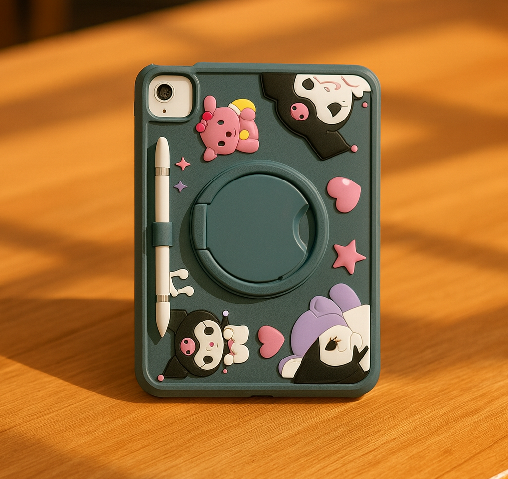 Cute Cartoon iPad Protective Case with Stand