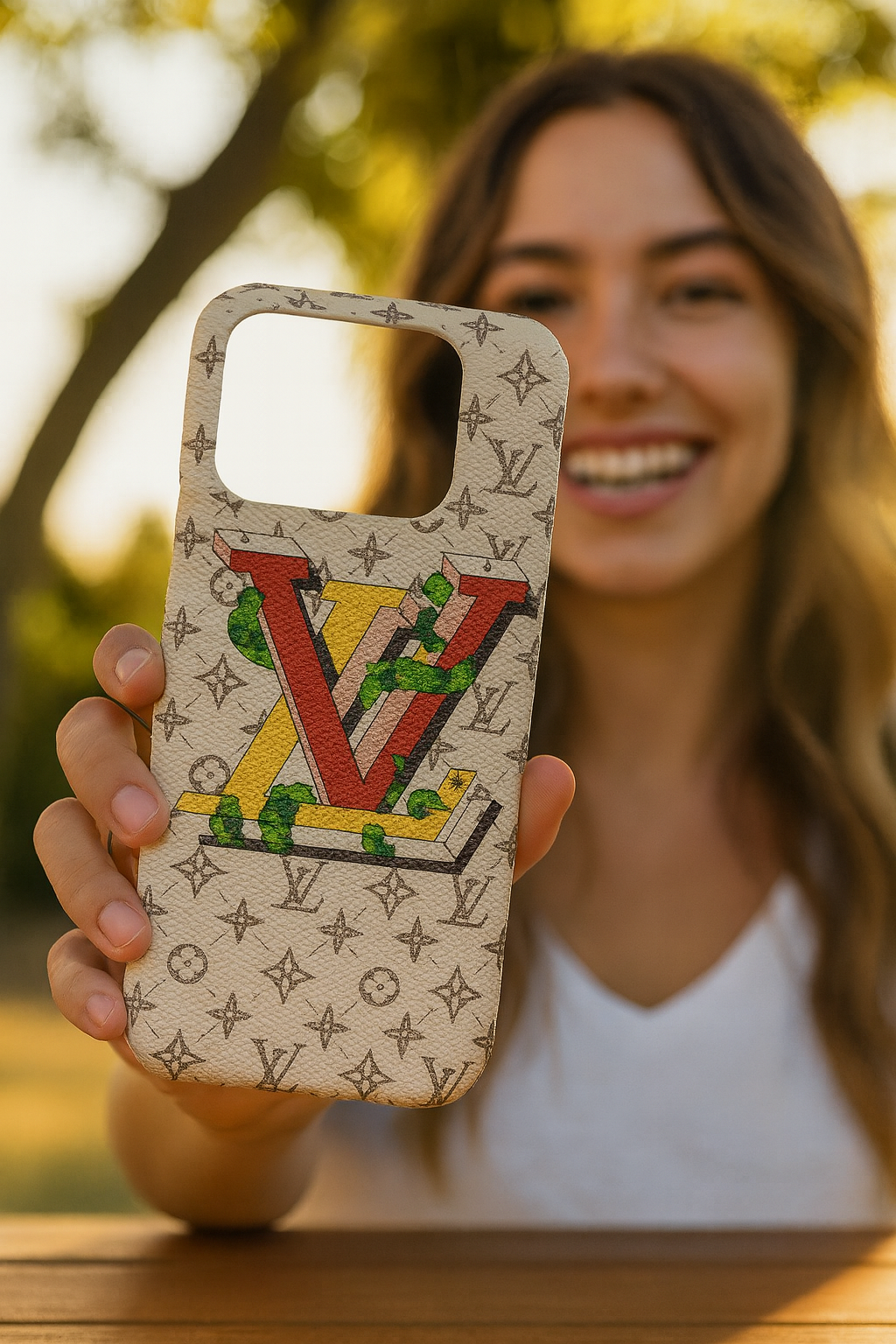 LV Leather iPhone Case