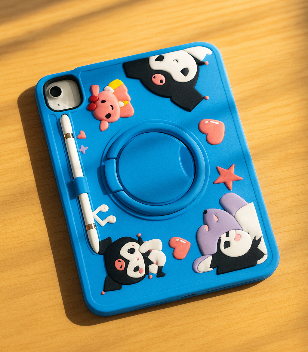Cute Cartoon iPad Protective Case with Stand