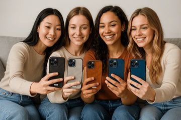 Leather-Texture Protective iPhone Case