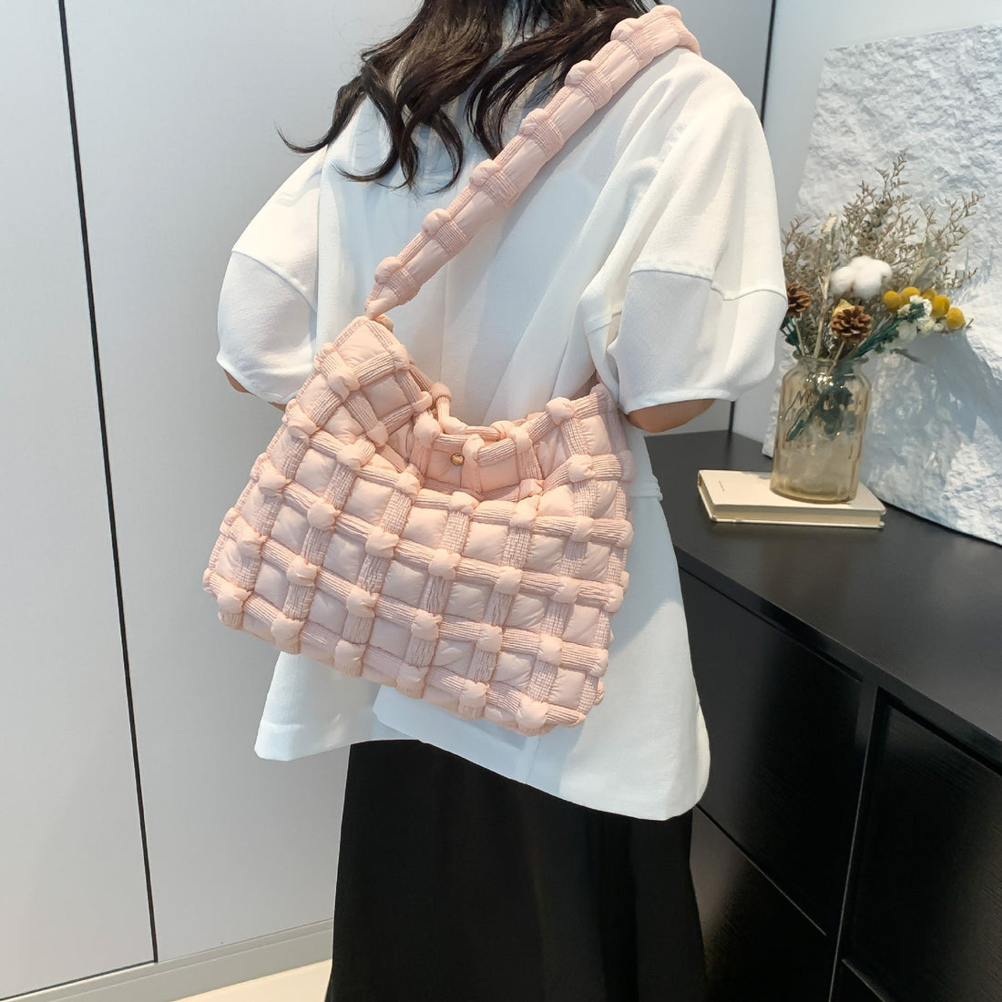 Chain Kafuu Diamond Fashion Shoulder Crossbody Mini Bucket Bag