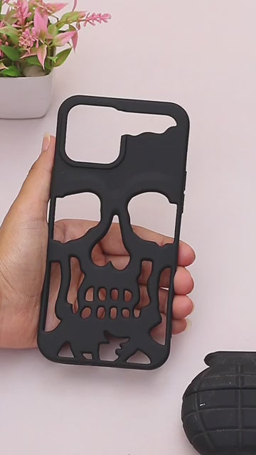 Matte Black Skeleton Phone Case