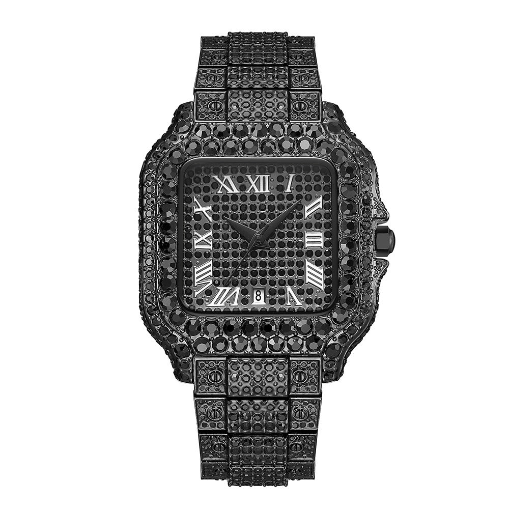 Barrel-shaped Leather Belt Men's Waterproof Mechanical Watch